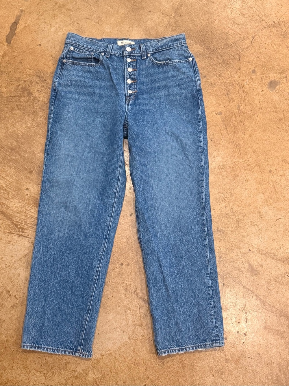 Madewell The Perfect Vintage Straight Jean Women’s Size 29 Button Fly High Rise